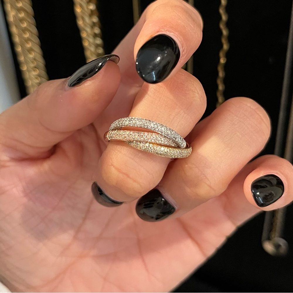 1.6 Ct Interlocking Trinity Bands - image 3